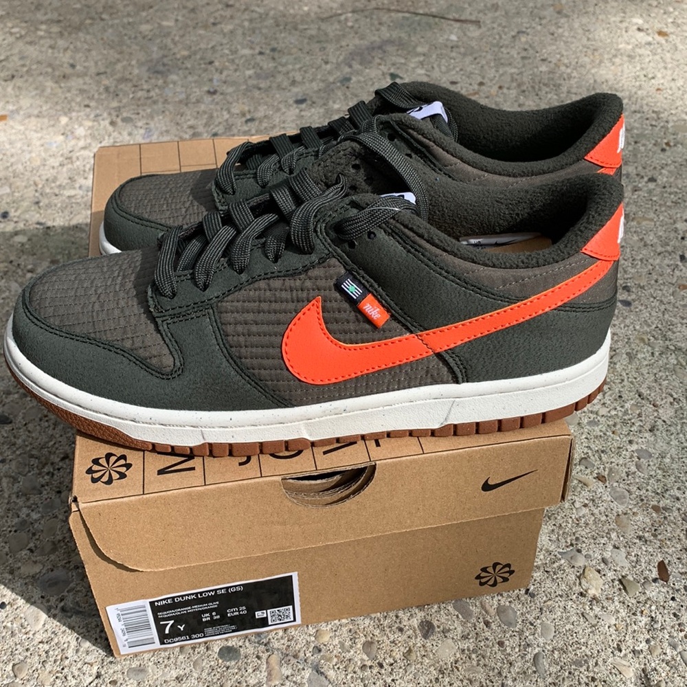 NEW Nike Dunk Low Next to Nature Toasty Sequoia 7Y / 8.5 Women